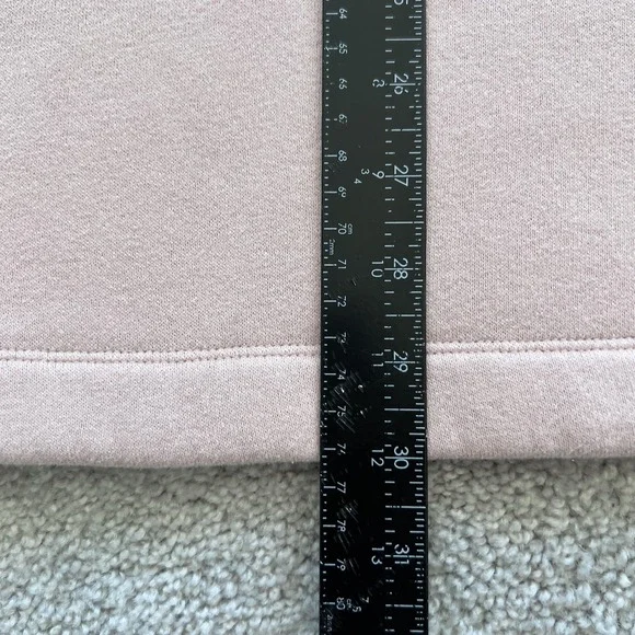 Nuuds Striped Crewneck Sweatshirt Womens XL Pink Fleece Varsity Logo Pullover - Picture 14 of 16